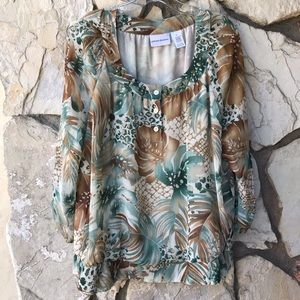 Semi-sheer floral blouse with beaded neckline (16)